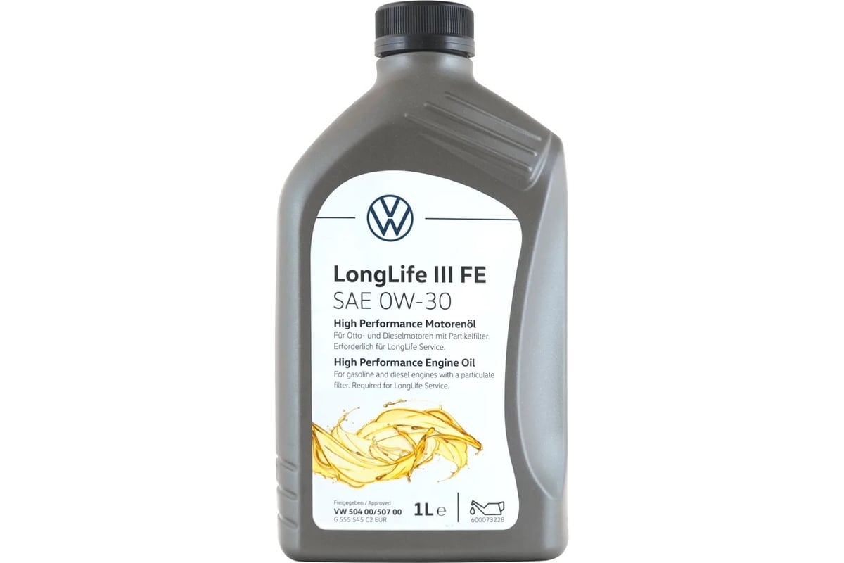 Синтетическое моторное масло VAG VW Group VW Longlife III FE 0W 30 1л