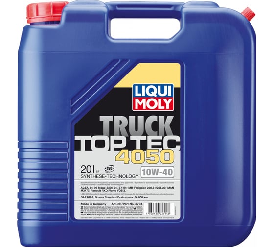 НС синтетическое моторное масло LIQUI MOLY Top Tec Truck 4050 10W 40