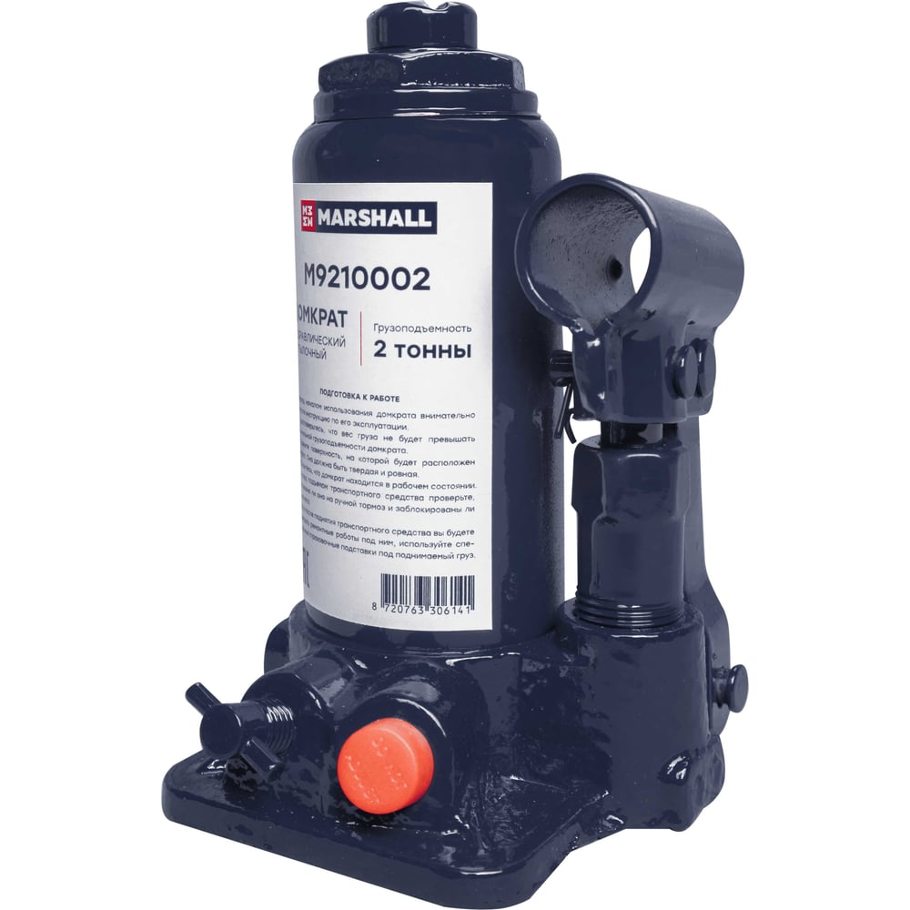 Изображение товара Автомобильный гидравлический бутылочный домкрат MARSHALL 2т M9210002