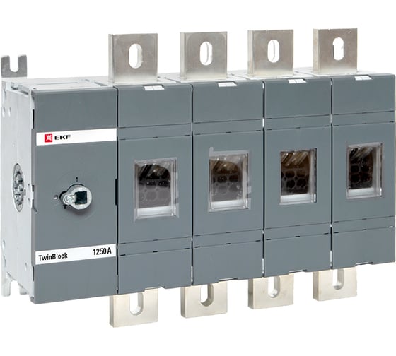 Изображение товара Рубильник EKF 1250A 4P без рукоятки управления TwinBlock tb-s-1250-4p