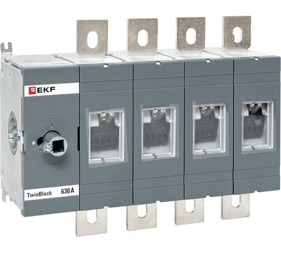 Изображение товара Рубильник EKF 630A 4P без рукоятки управления TwinBlock tb-s-630-4p