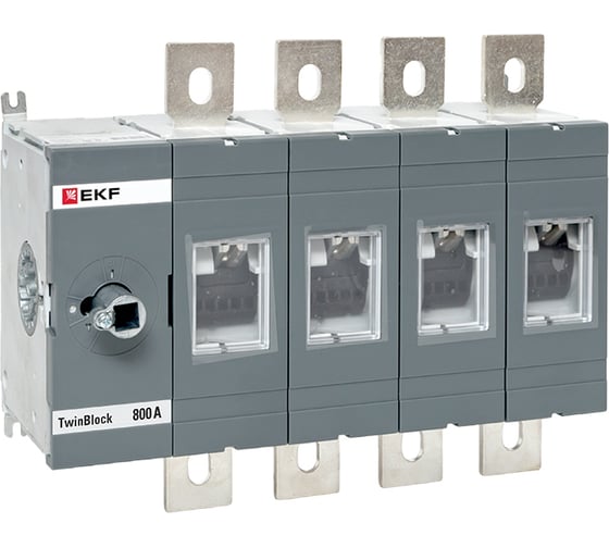 Изображение товара Рубильник EKF 800A 4P без рукоятки управления TwinBlock tb-s-800-4p