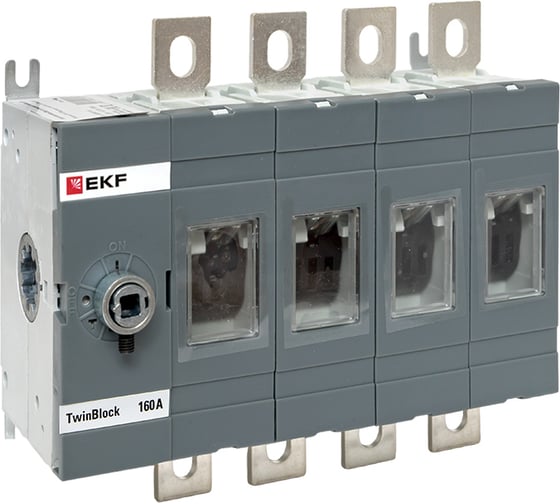 Изображение товара Рубильник EKF 160A 4P без рукоятки управления TwinBlock tb-s-160-4p