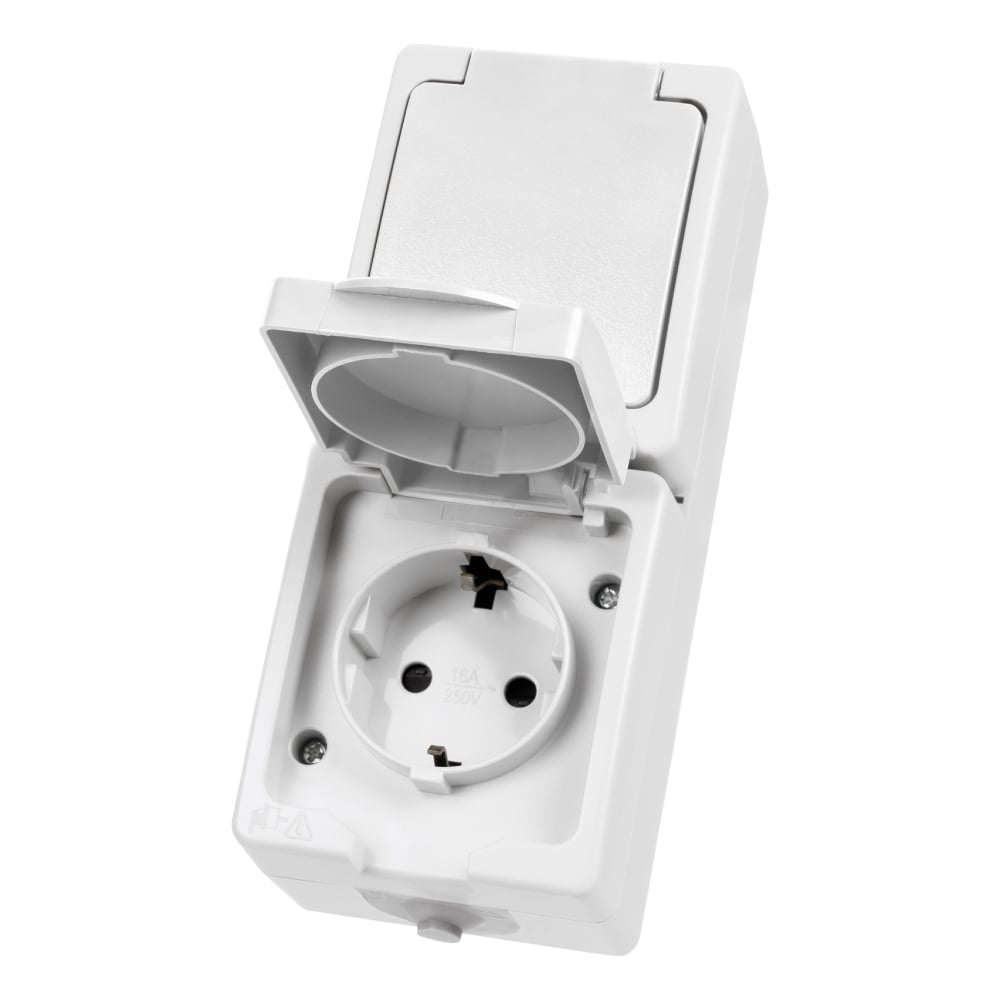 Изображение товара Двойная вертикальная розетка VVoksa IP54 16А белая SQ1803-1009