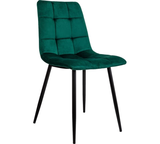 Изображение товара Стул AKS Home DALLAS зеленый велюр, черный 68747
