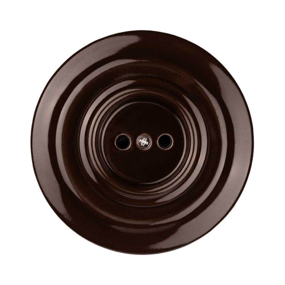 Изображение товара Фарфоровая розетка TDM ELECTRIC скрытой установки 2П, 10А, 250В, коричневая «Болонь» SQ1820-0421