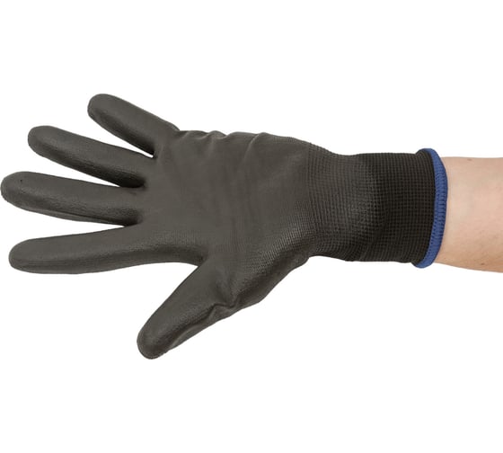 Изображение товара Перчатки защитные из полиэстера с полиуретаном MTE Black PU, черные, р.8 2899402408
