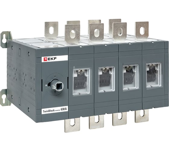 Изображение товара Рубильник EKF 630A 4P реверсивный без рукоятки управления TwinBlock tb-s-630-4p-rev