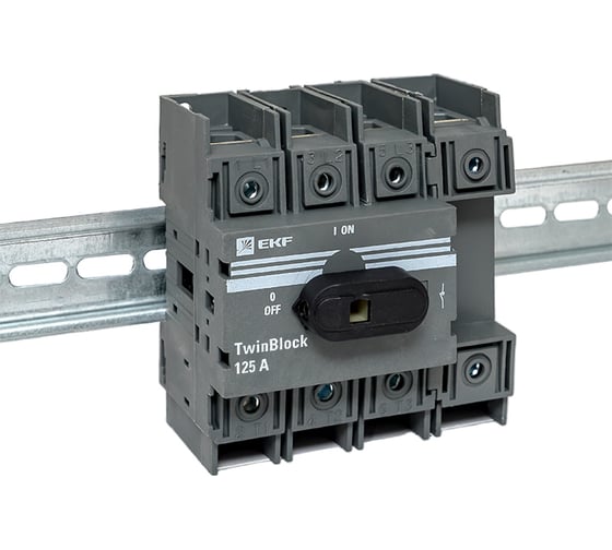 Изображение товара Рубильник EKF 125A 4P c рукояткой управления для прямой установки TwinBlock tb-125-4p-f