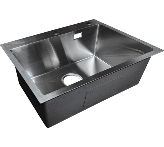 Изображение товара Мойка SANTREK AQUA нержавеющая сталь, врезная, 600x450x220 т 3,0 САТИН D6045S (+ сифон + дозатор) + коландер 390x220 318416