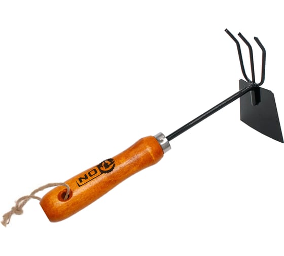 Изображение товара Рыхлитель On 3 + мотыжка комбинированные Premium, п/о, лакированная деревянная ручка 24-06-070