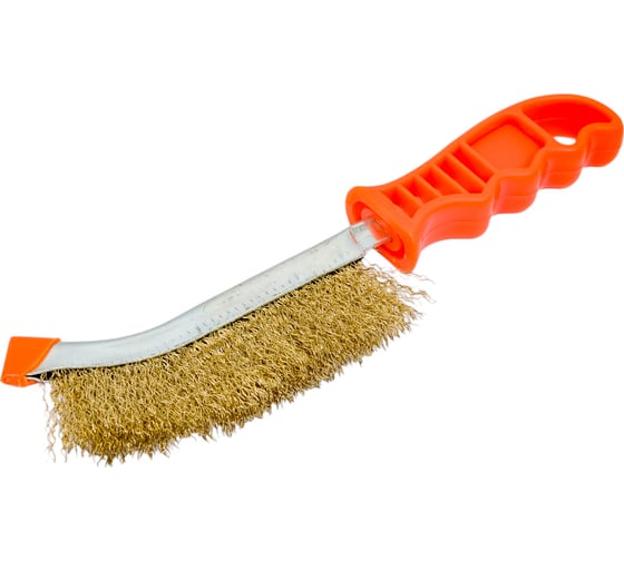 Изображение товара Корщетка для зачистки швов BOHRER латунированная, проволока толщина 0.3 мм, пластиковая ручка 36500001