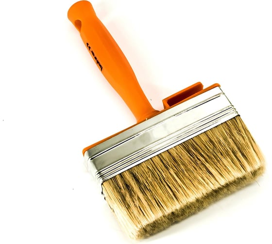 Изображение товара Кисть ракля BOHRER Стандарт 30x120 мм, натуральная щетина, 45 мм, оранжевая пластиковая рукоятка 81153120