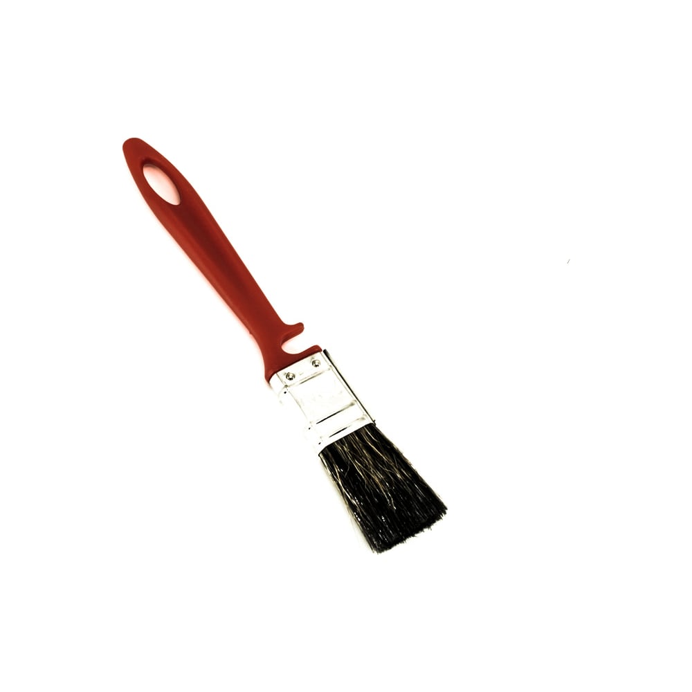 Изображение товара Плоская кисть BOHRER Водные краски 25 мм, смешанная черная щетина, 45x10 мм, красная пластиковая рукоятка 81041025