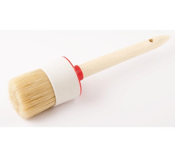 Изображение товара Круглая кисть BOHRER Стандарт N10 40 мм, натуральная щетина, деревянная рукоятка 81410300