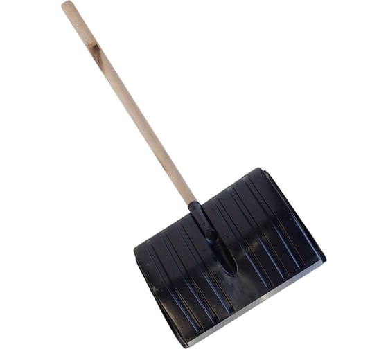 Изображение товара Лопата пластиковая ООО Агростройлидер №3 500x390мм с оцинкованной планкой с деревянным черенком 1200мм в сборе СНЕГ-01.03.2