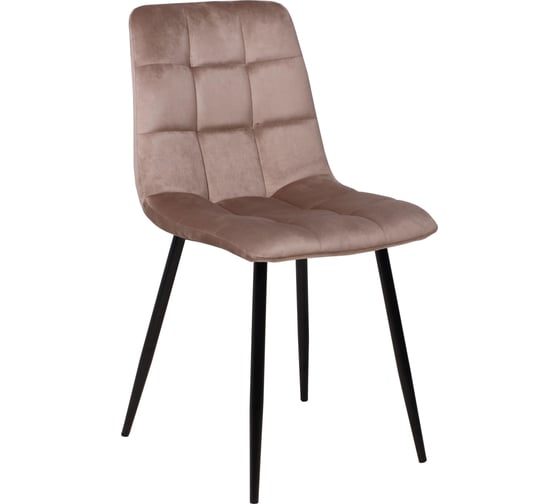 Изображение товара Стул AKS Home DALLAS, темно бежевый велюр черный 68748