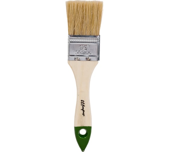 Изображение товара Плоская кисть ООО Гранд Пак штрих 38 мм, деревянная ручка, натуральная щетина 8642