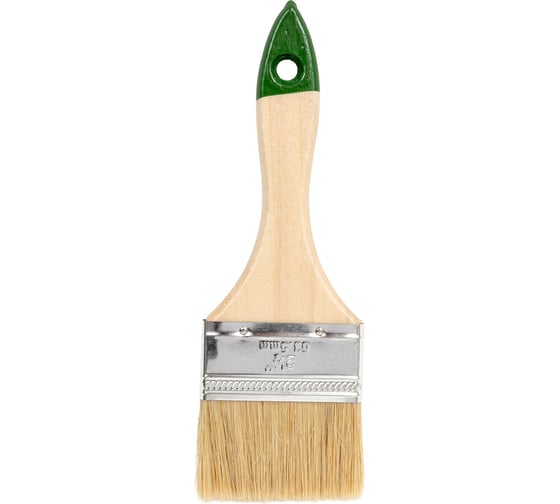 Изображение товара Плоская кисть ООО Гранд Пак штрих 63 мм, деревянная ручка, натуральная щетина 8644