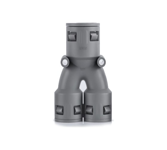 Изображение товара Муфта для гофрированных труб Weyer WQY-PA-21.2/2x13.0G - разветвитель тройник, WE3600500