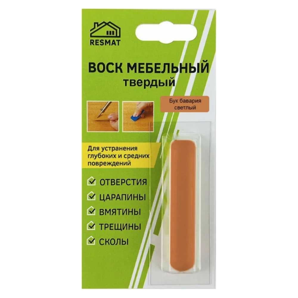 Изображение товара Воск реставрационный мелок Resmat цвет бук бавария светлый 2654 для внутренних работ