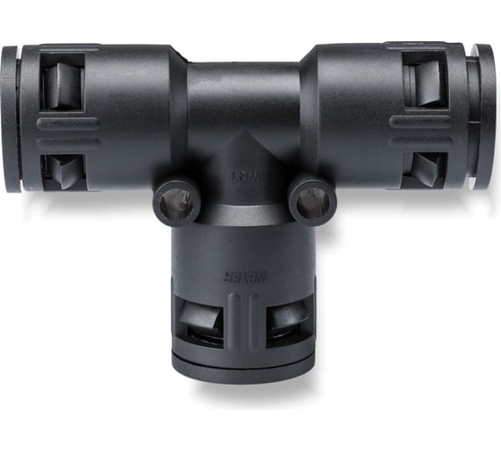 Изображение товара муфта для гофрированных труб WQT-PA-28.5/2x28.5G - соединитель тройник, Weyer WE3400500