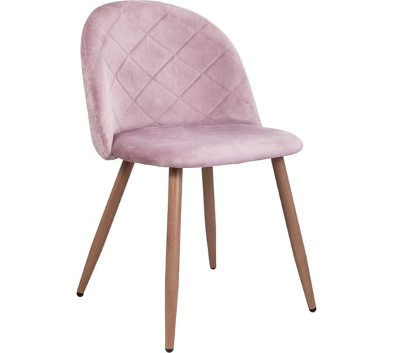 Изображение товара Стул AKS Home HONNOR пыльная роза велюр HLR-25/дуб 67625