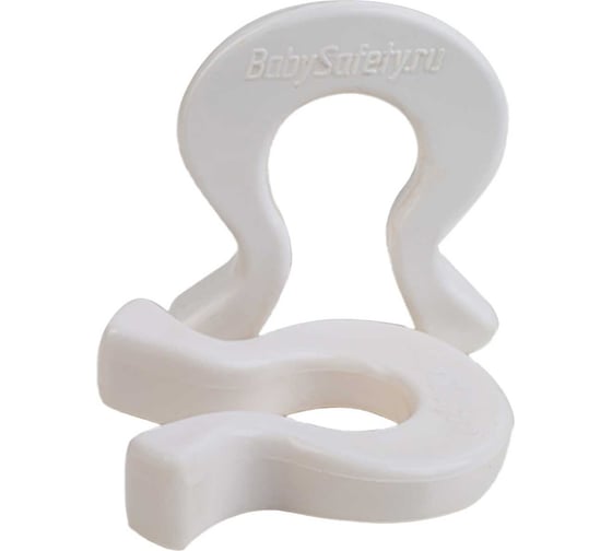 Изображение товара Подкова: блокиратор дверей, стоппер для двери, ограничитель для двери/окна Baby Safety силиконовый 2шт. белые 4670006470525