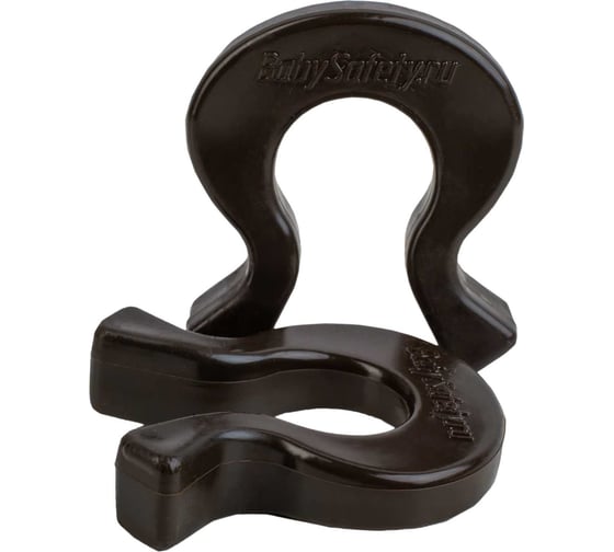 Изображение товара Подкова: блокиратор дверей, стоппер для двери, ограничитель для двери/окна Baby Safety силиконовый 2шт. венге 4670006470686