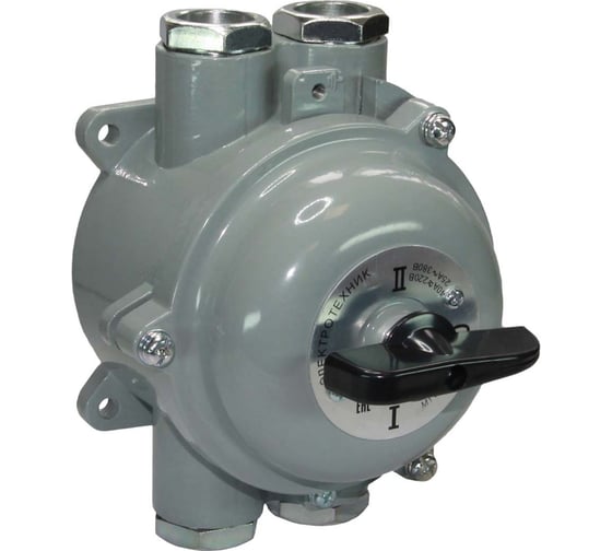 Изображение товара Пакетный переключатель Электротехник Пп 3-40/н2 м1 сил. 56 40а, силуминовый корпус, ip56, ET052507