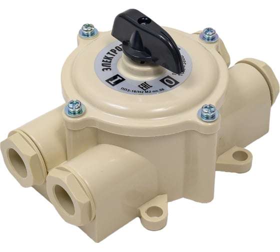 Изображение товара Пакетный переключатель Электротехник Пп 3-16/н2 м2 пл. 56 16а, пластмассовый корпус, ip56, ET504017