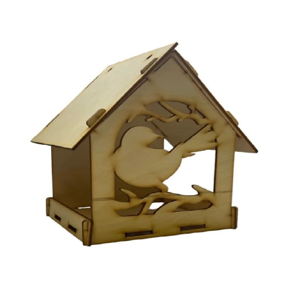 Изображение товара Кормушка для птиц разборная из дерева 145х180х145 мм