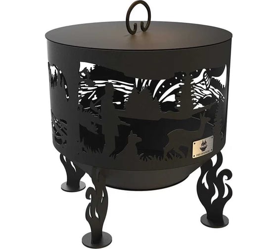 Изображение товара Костровая чаша с плоской крышкой FIRE-HOUSE охота и рыбалка диаметр 50 см Ch4-500охота и рыбалка