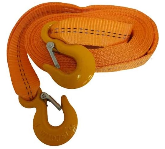Изображение товара Буксировочный ленточный трос с крюками ООО Грузкомплект 3т 5м ТБЛК35