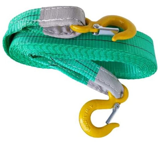 Изображение товара Буксировочный ленточный трос с крюками ООО Грузкомплект 7т 5м ТБЛК75