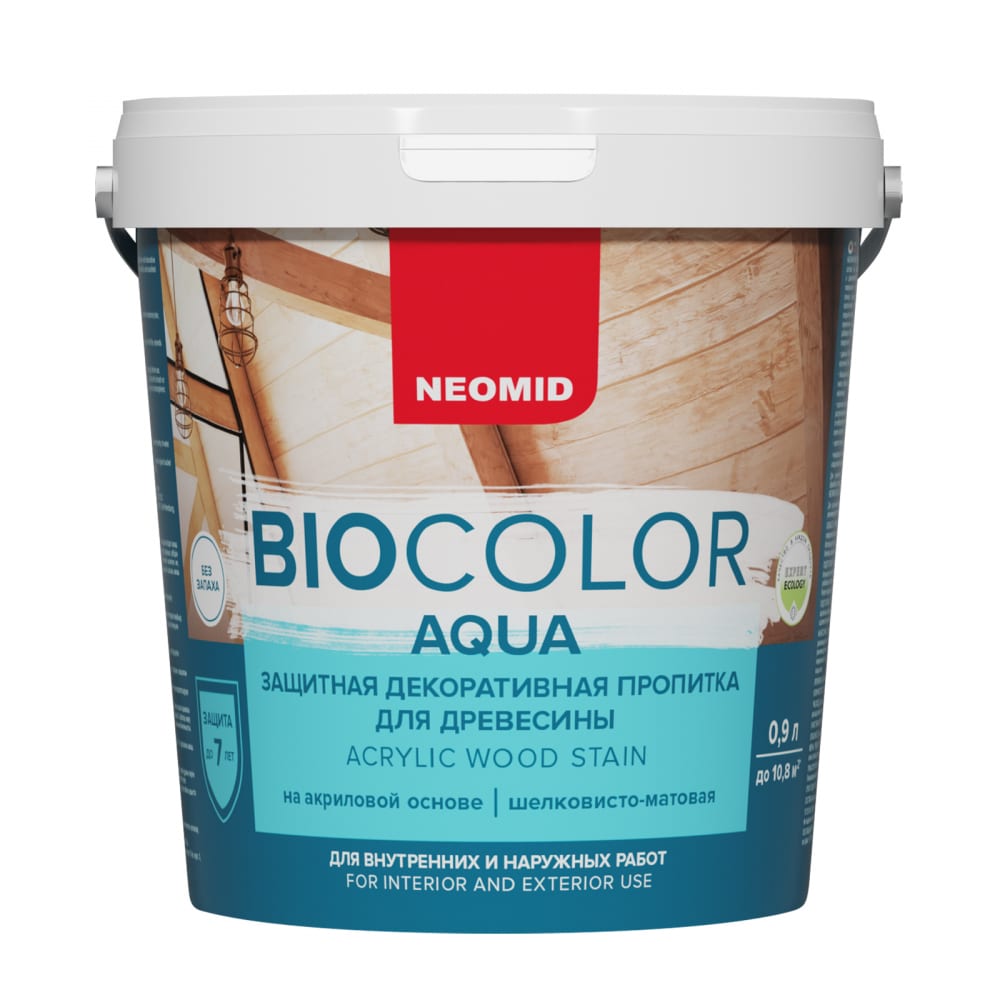 фото Пропитка neomid bio color aqua new 2014 белый /9л/ н -aqua-9/бел