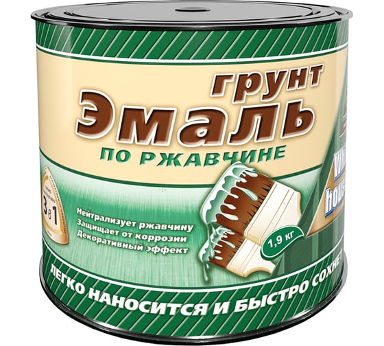 Изображение товара Грунт-Эмаль 3в1 White House черный 21кг, 15742