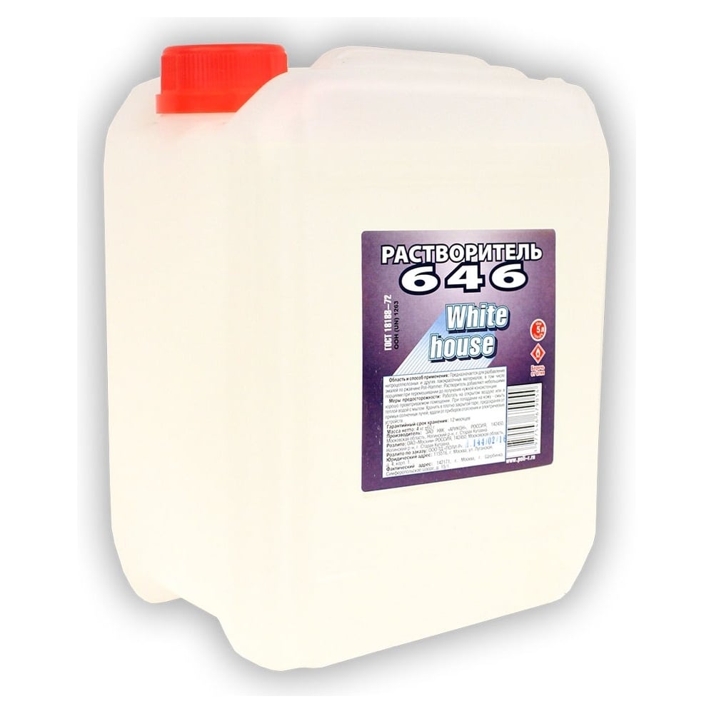 Изображение товара Растворитель White House 646 5 л универсальный для дерева бетона камня и металла
