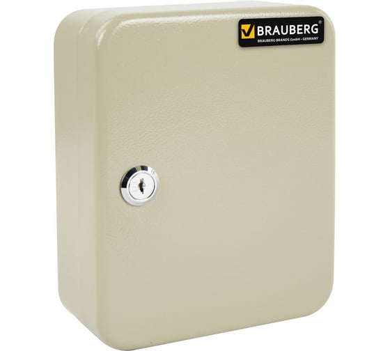 Изображение товара Шкафчик на 20 ключей BRAUBERG 200х160х80 мм, с замком, +20 брелоков, серый 290337