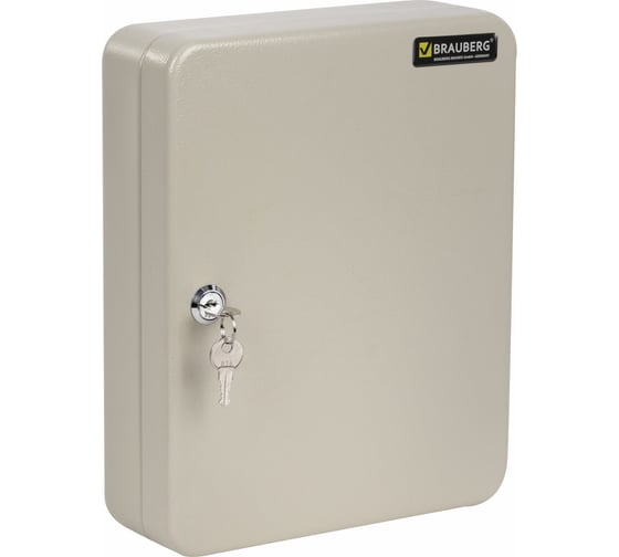 Изображение товара Шкафчик на 90 ключей BRAUBERG 300х240х80 мм, с замком, +90 брелоков, серый 290339