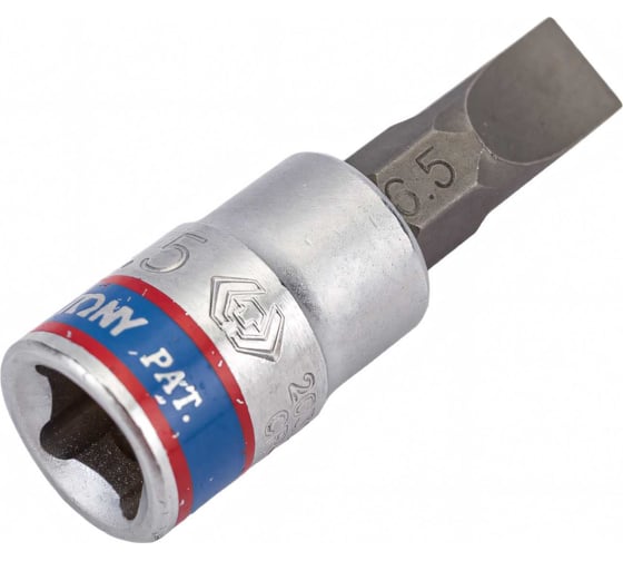 Изображение товара Головка-бита торцевая, 1/4", Slotted, 6,5х1,2 мм, L=37 мм KING TONY 203265