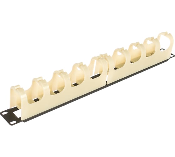 Изображение товара Кабельный органайзер NIKOMAX 19, 1U, глубина колец 48мм, белый с черным основанием NMC-OP110