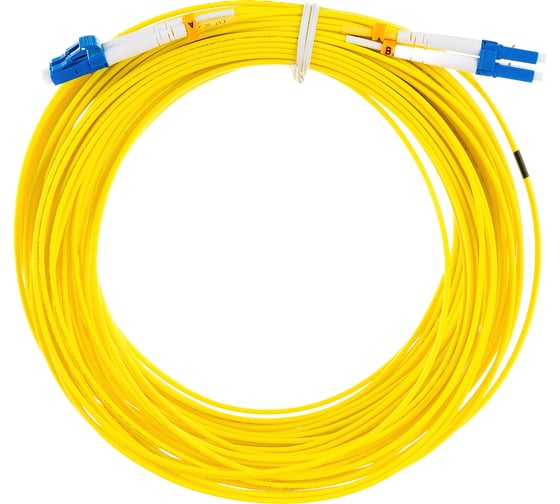 Изображение товара Соединительный волоконно-оптический шнур NIKOMAX желтый, 20м NMF-PC2S2C2-LCU-LCU-020