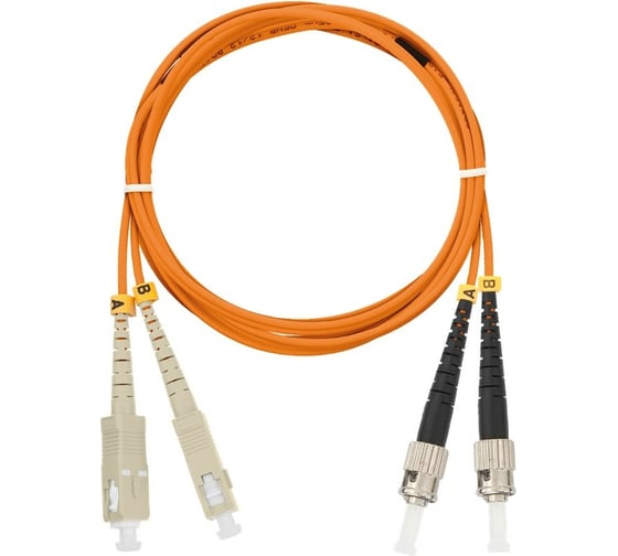 Изображение товара Переходной волоконно-оптический шнур NIKOMAX оранжевый, 1м NMF-PC2M2C2-SCU-STU-001