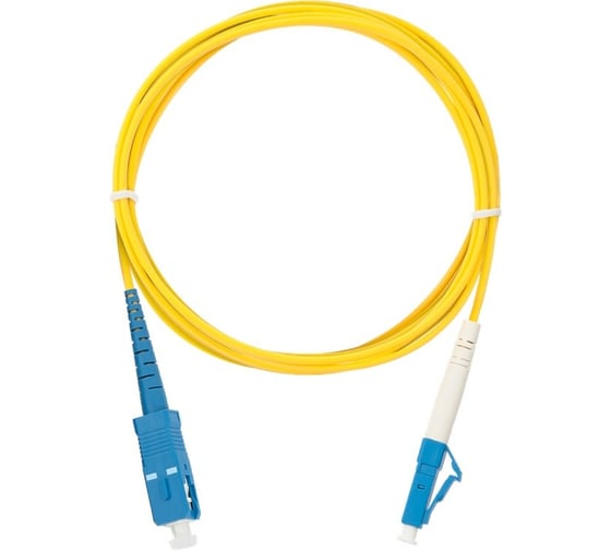Изображение товара Переходной волоконно-оптический шнур NIKOMAX желтый, 10м NMF-PC1S2C2-SCU-LCU-010