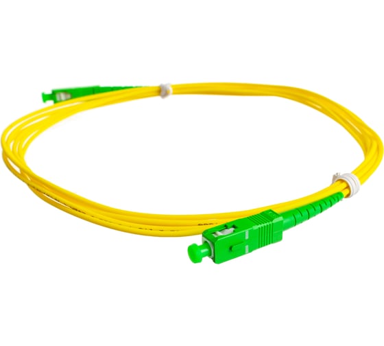 Изображение товара Соединительный волоконно-оптический шнур NIKOMAX желтый, 3м NMF-PC1S2C2-SCA-SCA-003