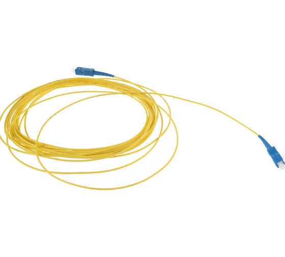 Изображение товара Соединительный волоконно-оптический шнур NIKOMAX желтый, 10м NMF-PC1S2C2-SCU-SCU-010