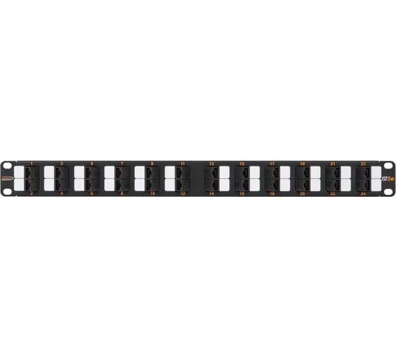 Изображение товара Коммутационная панель NIKOMAX 19, 1U, неэкранированная, с органайзером, черная NMC-RP24UD2-AN-1U-BK