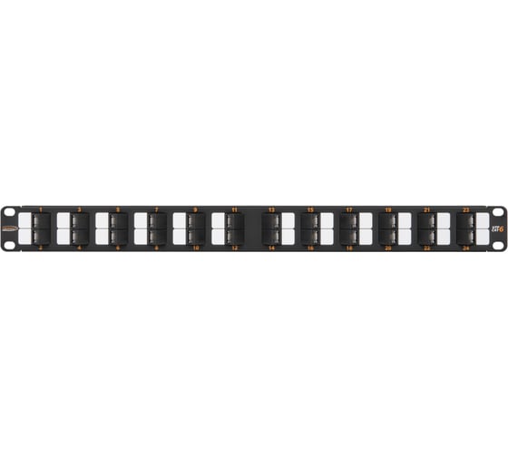 Изображение товара Коммутационная панель NIKOMAX 19, 1U, неэкранированная, с органайзером, черная NMC-RP24UE2-AN-1U-BK