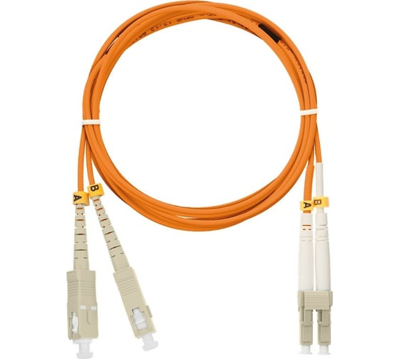 Изображение товара Переходной волоконно-оптический шнур NIKOMAX оранжевый, 2м NMF-PC2M2C2-SCU-LCU-002